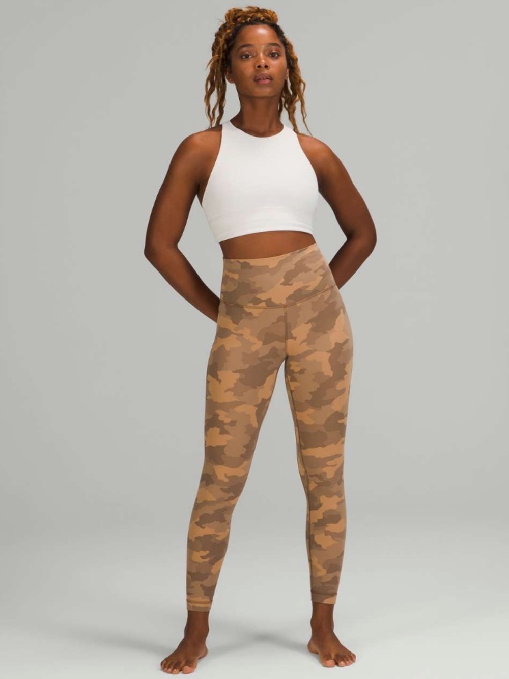 Lululemon Align High-Rise Pant 25” Heritage 365 Camo Beige Multi Size 6
